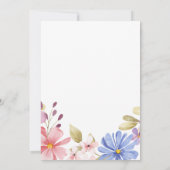 Vrouwelijke bloemenkrans 60e verjaardagsfeestje kaart (Achterkant)