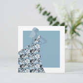 Vrouwelijke Bloementuin Partij Mode Illustratie Kaart (Staand voorkant)