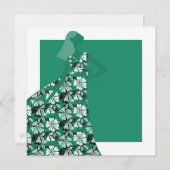 Vrouwelijke Bloementuin Partij Mode Illustratie Kaart (Voorkant / Achterkant)