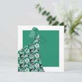 Vrouwelijke Bloementuin Partij Mode Illustratie Kaart (Staand voorkant)