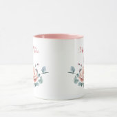 Vrouwelijke Blush bruid-moeder aquarel mok (Midden)