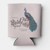 Vrouwelijke Blush Peacock Bride Squad Blikjeskoeler (Voorkant)