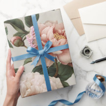 Vrouwelijke Blush Pioen Witte Bloem Motief