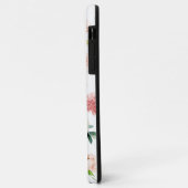 Vrouwelijke Blush Roses Patroon met Monogram Case-Mate iPhone Case (Achterkant/links)