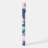 Vrouwelijke Blush Roze Bloemen Blauwe Telefoon Cas iPhone Hoesje (Rechterkant)