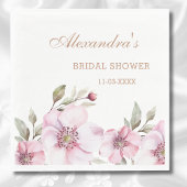 Vrouwelijke Blush Roze Bloemen Rozen Vrijgezellenf Servet