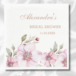 Vrouwelijke Blush Roze Bloemen Rozen Vrijgezellenf Servet