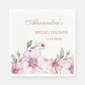 Vrouwelijke Blush Roze Bloemen Rozen Vrijgezellenf Servet (Voorkant)