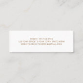 Vrouwelijke blush roze minimaal modern elegant mini visitekaartje (Achterkant)