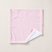 Vrouwelijke Blush Roze Minimalist Chique Monogram  Bad Handdoek (Wasdoekje)