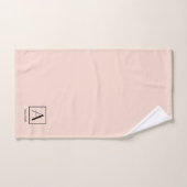 Vrouwelijke Blush Roze Monogram Initiaal Script Ch Bad Handdoek (Handdoek)