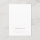 Vrouwelijke Blush Roze Rose Bloemen Sieraden Displ Visitekaartje (Achterkant)