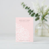Vrouwelijke Blush Roze Rose Bloemen Sieraden Displ Visitekaartje (Staand voorkant)