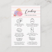 Vrouwelijke Blush Roze Waterverf Art Cookies Care Visitekaartje (Voorkant)