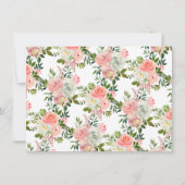 Vrouwelijke Blush Roze Wit Meisje Botanische Bloem Notitiekaartje (Achterkant)