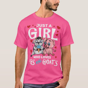 Vrouwelijke Boerderijen Dierlijke geitenmeisjes Ku T-shirt