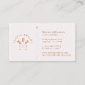 Vrouwelijke Boheemse Boho Arrow Crest & Monogram Visitekaartje (Achterkant)