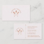 Vrouwelijke Boheemse Boho Arrow Crest & Monogram Visitekaartje (Voorkant / Achterkant)