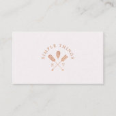 Vrouwelijke Boheemse Boho Arrow Crest & Monogram Visitekaartje (Voorkant)