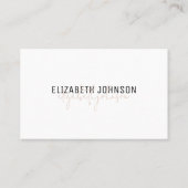 Vrouwelijke Boho Beige Minimalistische Eenvoudige Visitekaartje (Achterkant)