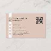 Vrouwelijke Boho Beige Minimalistische Eenvoudige Visitekaartje (Voorkant)