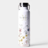 Vrouwelijke Boho Botanische Wildbloemen met Monogr Waterfles (Voorkant)