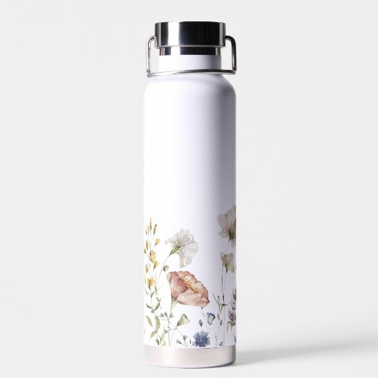 Vrouwelijke Boho Botanische Wildbloemen met Monogr Waterfles (Achterkant)