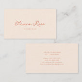 Vrouwelijke Boho Girly Calligraphy Script Visitekaartje (Voorkant / Achterkant)