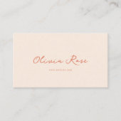 Vrouwelijke Boho Girly Calligraphy Script Visitekaartje (Voorkant)