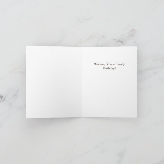 Vrouwelijke Boho Moon Verjaardag Kaart voor haar (Binnen)