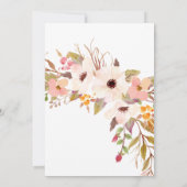 Vrouwelijke Boho Rozen Bloemen 80ste Verjaardagsfe Kaart (Achterkant)