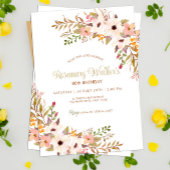 Vrouwelijke Boho Rozen Bloemen 80ste Verjaardagsfe Kaart