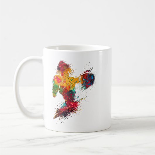 Vrouwelijke bokser koffiemok (Links)