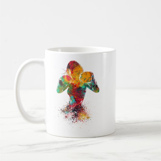 Vrouwelijke bokser koffiemok (Links)