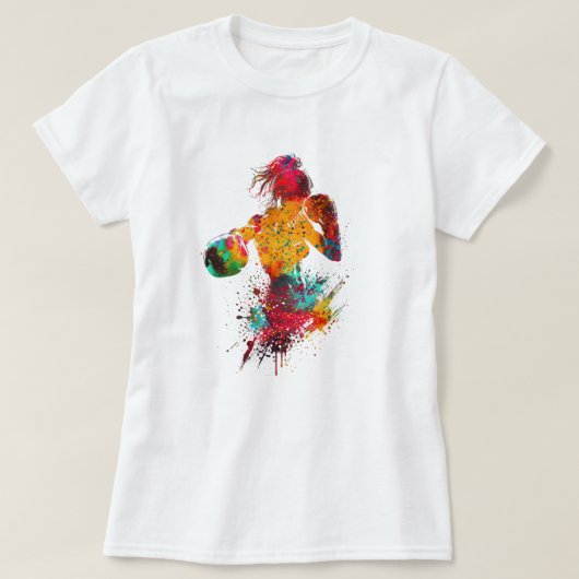 Vrouwelijke Bokser T-shirt (Design voorkant)
