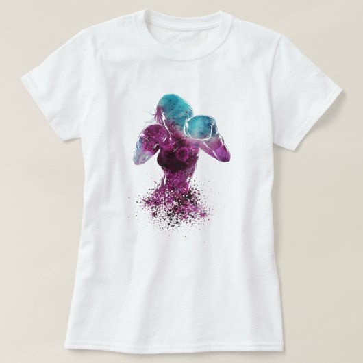Vrouwelijke bokser t-shirt (Design voorkant)