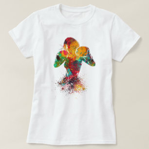 Vrouwelijke bokser t-shirt