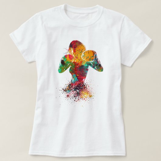 Vrouwelijke bokser t-shirt (Design voorkant)
