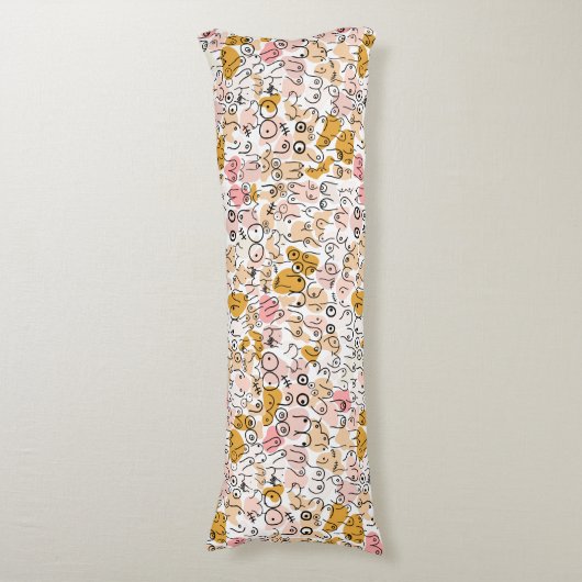 vrouwelijke borst lichaamskussen (Voorkant Verticaal)