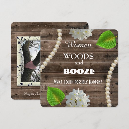Vrouwelijke Bossen en Bachelorette Kaart (Voorkant / Achterkant)