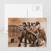 Vrouwelijke brandweerlieden Pearl Harbour 7 decemb Briefkaart (Voorkant / Achterkant)