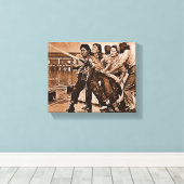 Vrouwelijke brandweerlieden Pearl Harbour 7 decemb Canvas Afdruk (Insitu (Houten vloer))