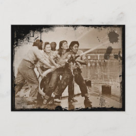 Vrouwelijke brandweermannen Pearl Harbour 7 decemb Briefkaart