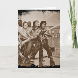 Vrouwelijke brandweermannen Pearl Harbour 7 decemb Kaart