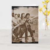Vrouwelijke brandweermannen Pearl Harbour 7 decemb Kaart (Gele Bloem)