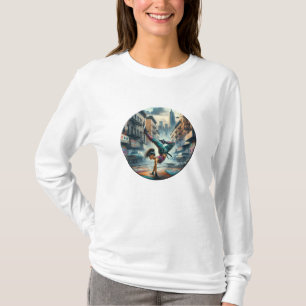 Vrouwelijke Breakdancer NYC – Urban B-Girl Kunst T-shirt