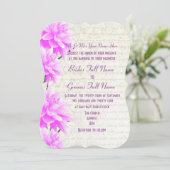  vrouwelijke bruine bruidsroze bruiloft kaart (Staand voorkant)