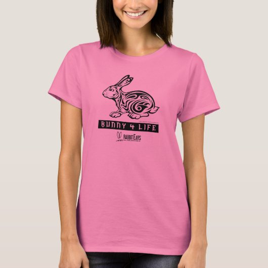Vrouwelijke Bunny 4 Life T-Shirt (Voorkant)