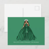 Vrouwelijke Capricorn Godin Mode Illustratie Briefkaart (Voorkant / Achterkant)