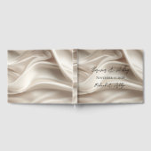  Vrouwelijke Champagne Gouden Faux Satijn Huwelijk Gastenboek (Volledig)